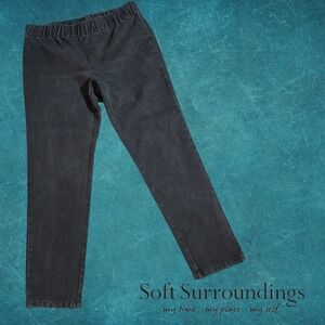 Soft Surroundings Metro Leggings Womens Pull On Pants‎ Faded Black L